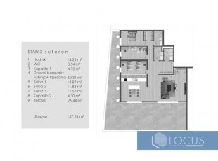 Three-room apartments with an area of ​​94 - 156 sqm in a quality smaller residential building under construction at an attractive location in ul. Himze Polovine