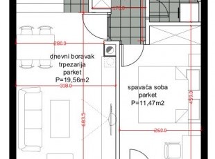 NOVOGRADNJA Moja Malta! Dvosoban stan s lođom 47.64m2, Dolac Malta - PRODANO!